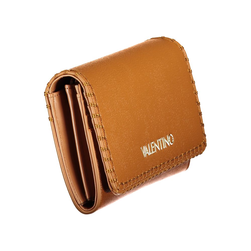 Brown Polyurethane Women's Wallet - styloora.cz