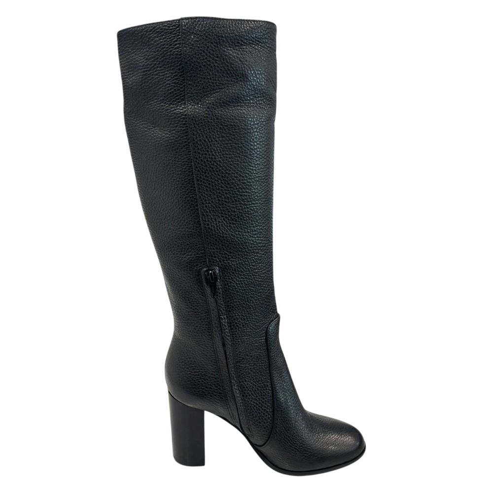 Black Leather Women Boot
