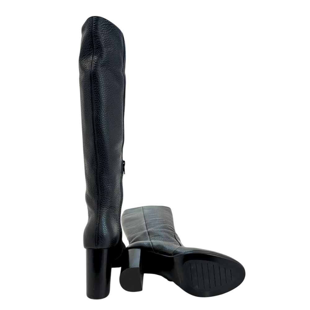 Black Leather Women Boot
