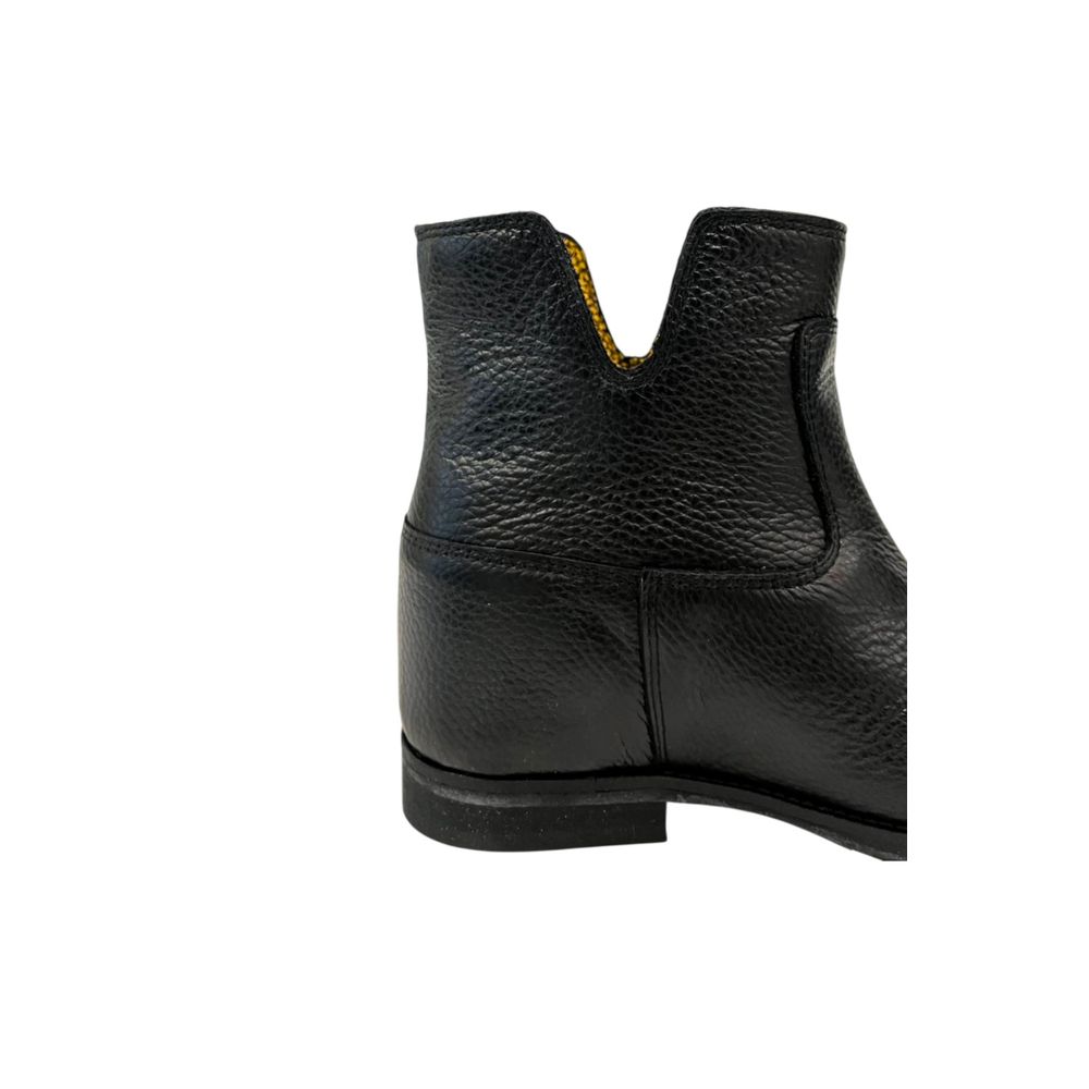 Black Leather Women Boot