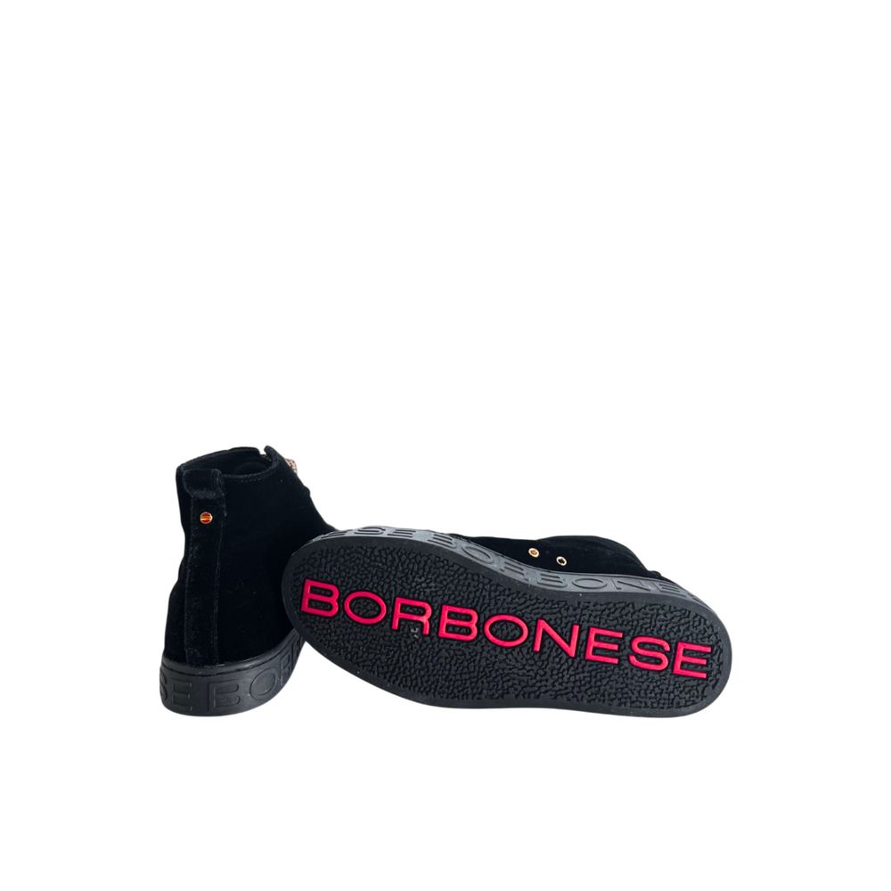 Black Leather Women Sneaker