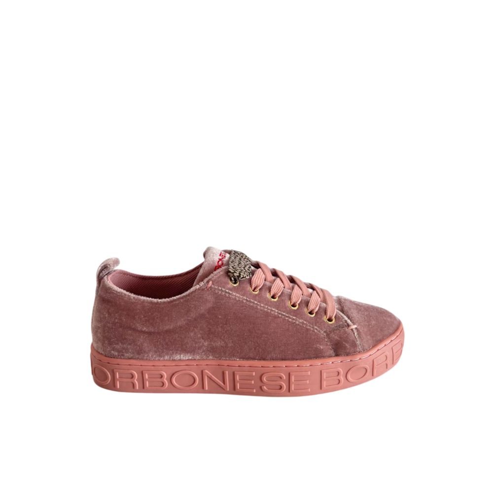 Pink Fabric Women Sneakers