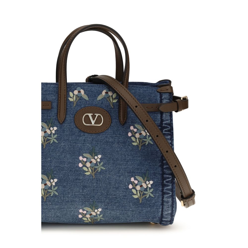 Blue Cotton Shoulder Bag