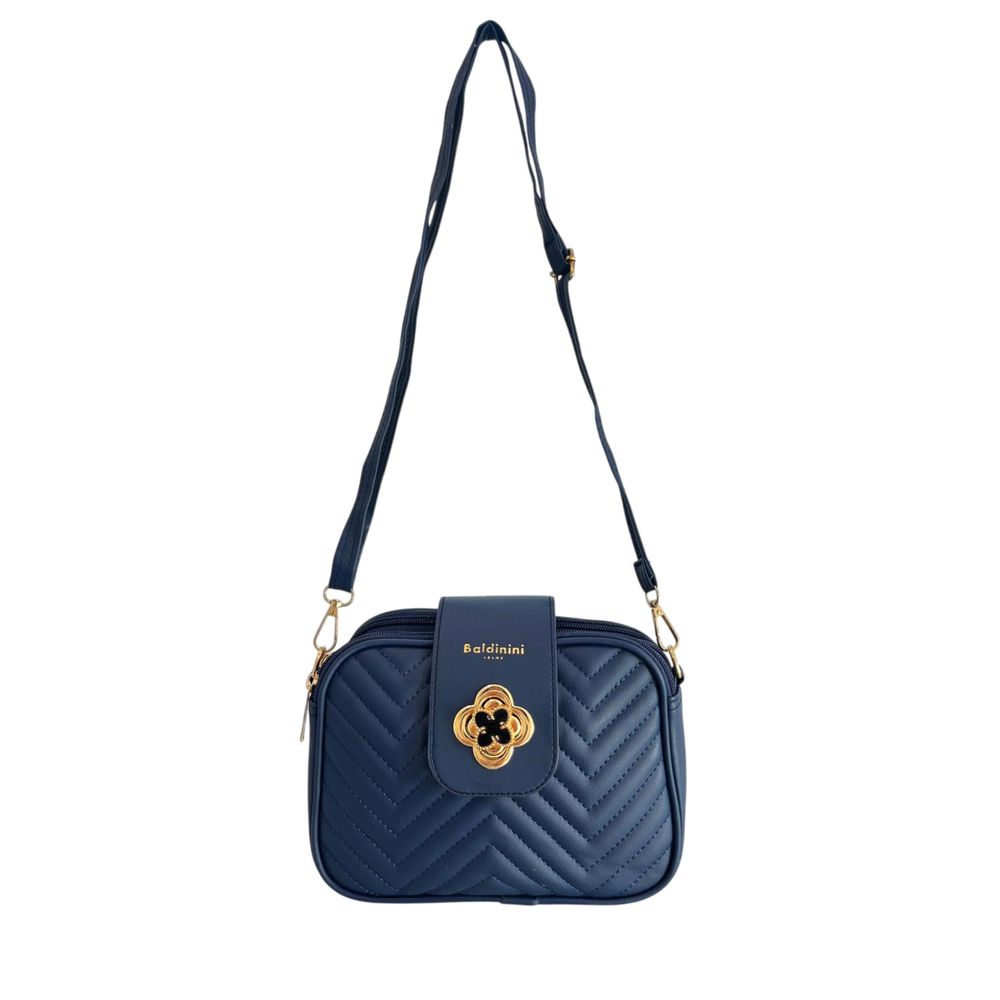 Dámská crossbody kabelka z modré PU kůže