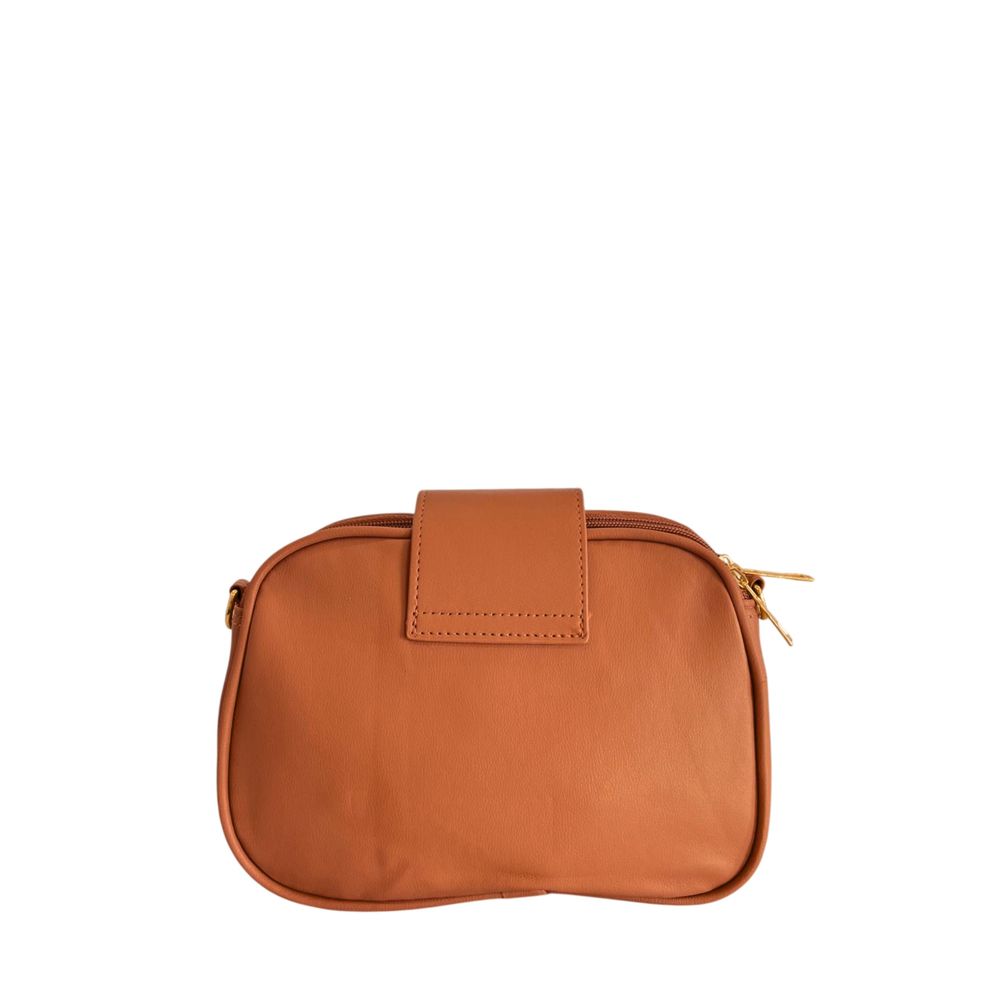 Hnědá dámská crossbody kabelka z PU kůže