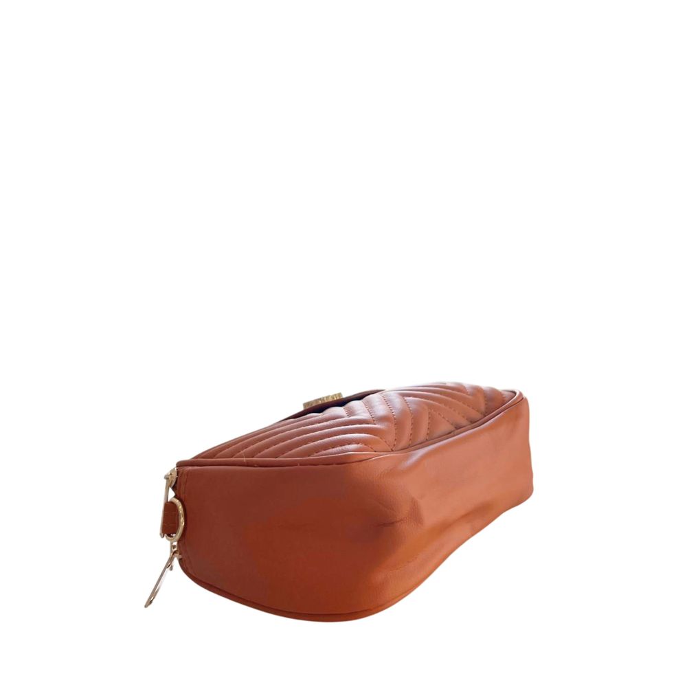 Hnědá dámská crossbody kabelka z PU kůže