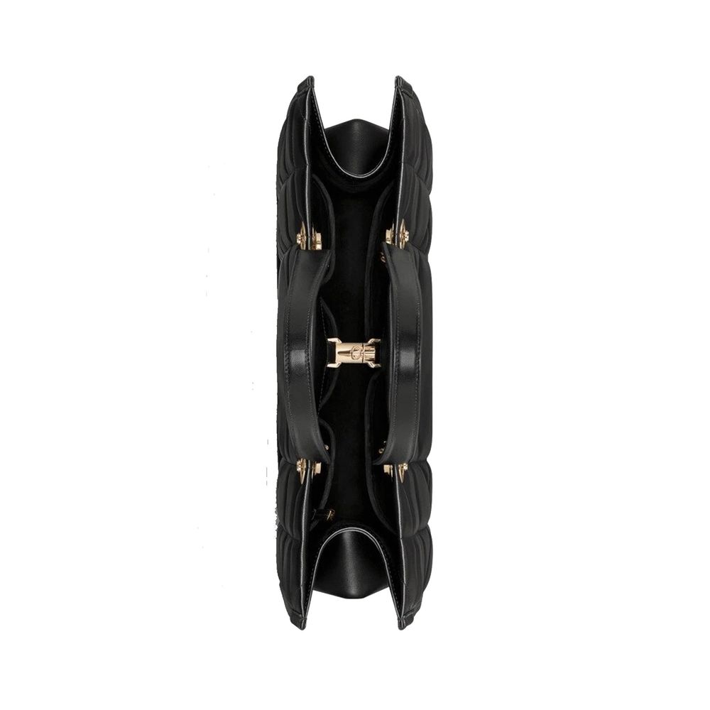 Black Leather Tote Bag - styloora.cz