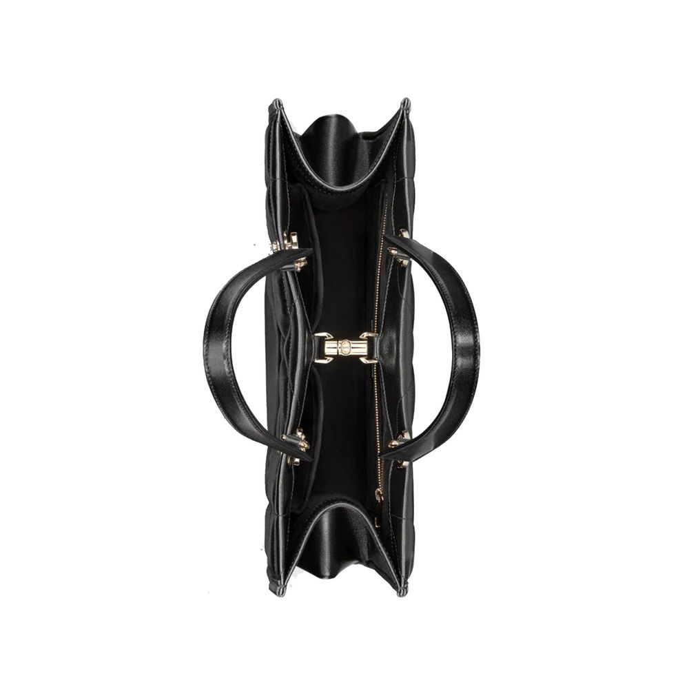Black Leather Tote Bag - styloora.cz