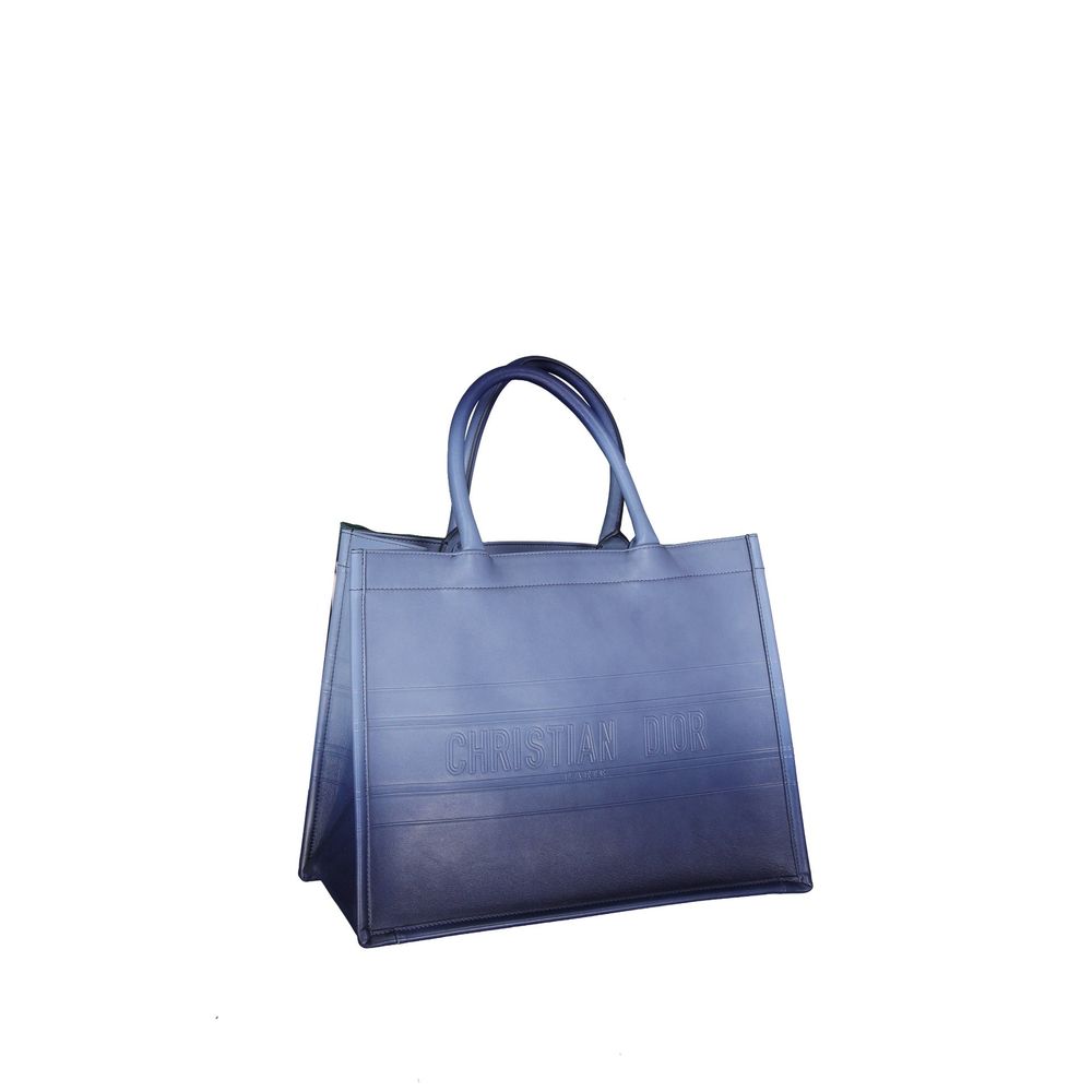 Blue Calfskin Tote Bag - styloora.cz