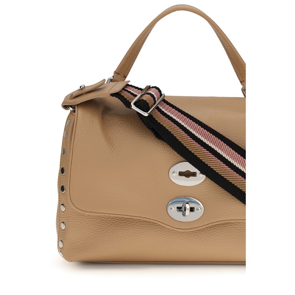 Beige Calf Leather Bos Taurus Shoulder Bag