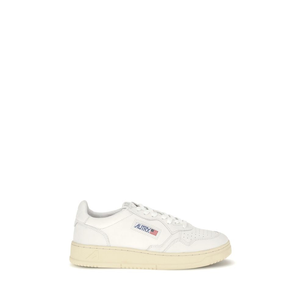 White Calf Leather Bos Taurus Low Top Sneakers