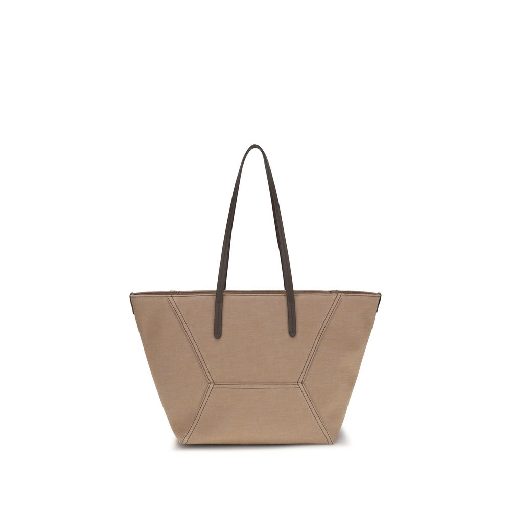 Beige Cotton Handbag