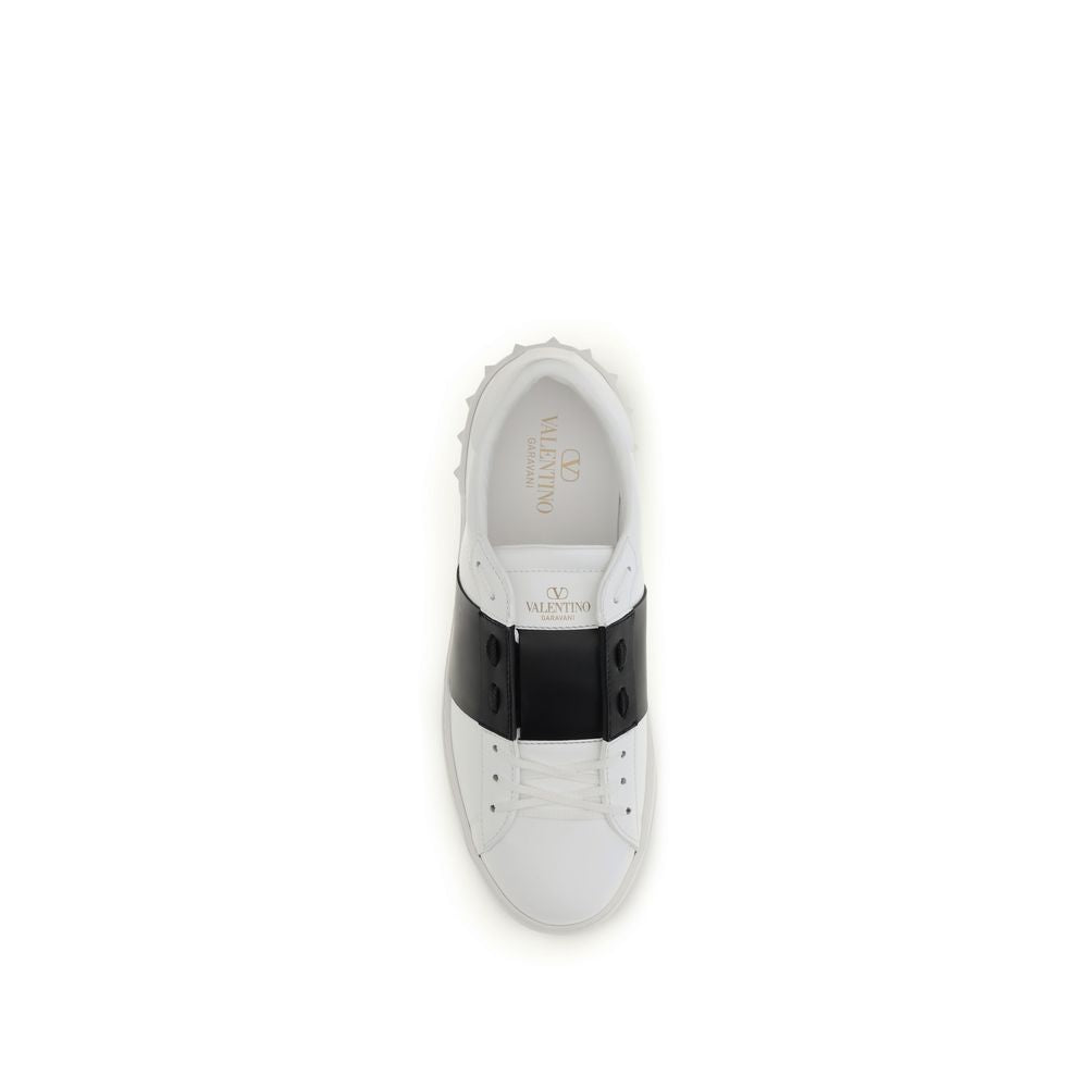 Black And White Calf Leather Bos Taurus Low Top Sneakers