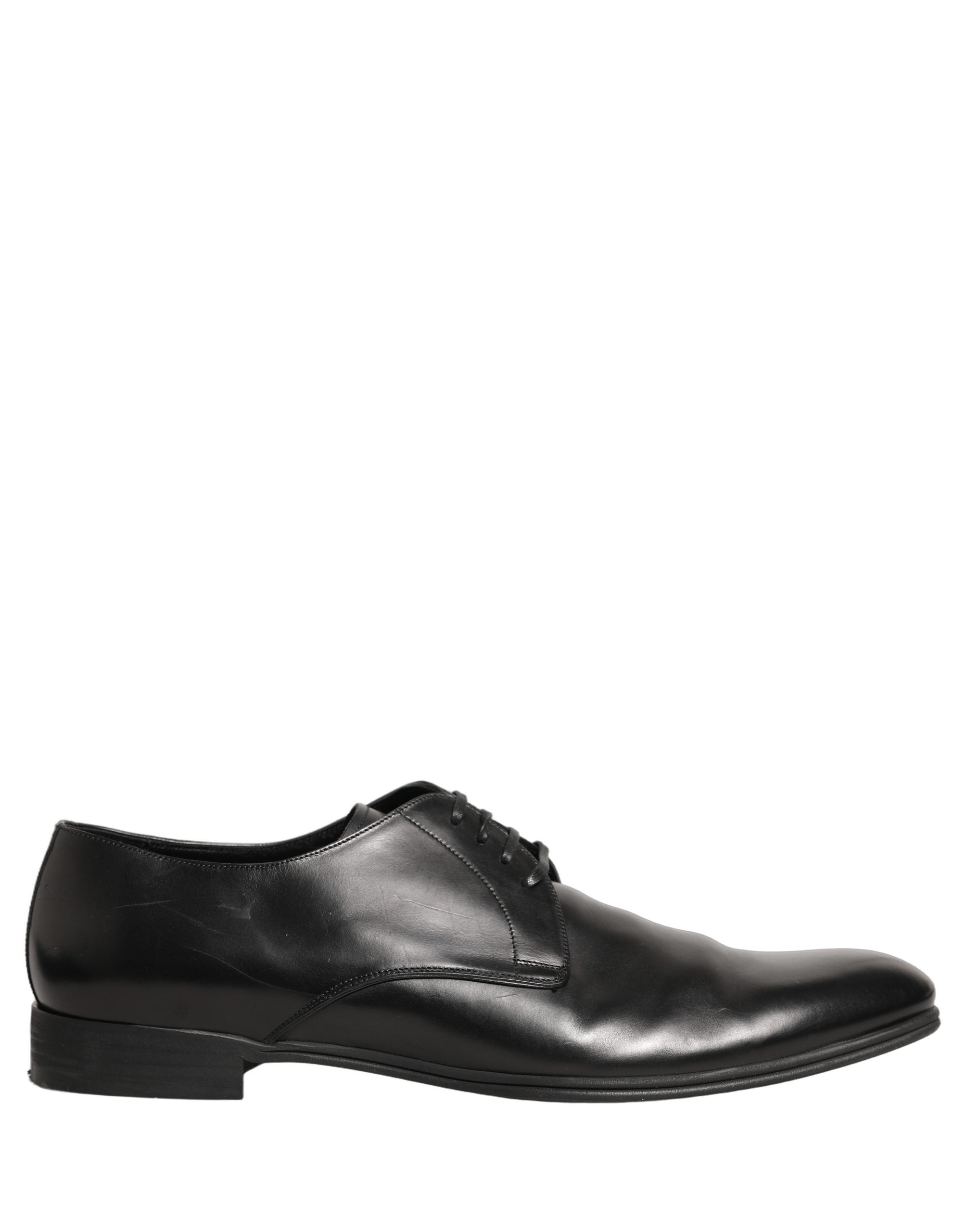 Black Leather Men Derby Dress Formal Shoes