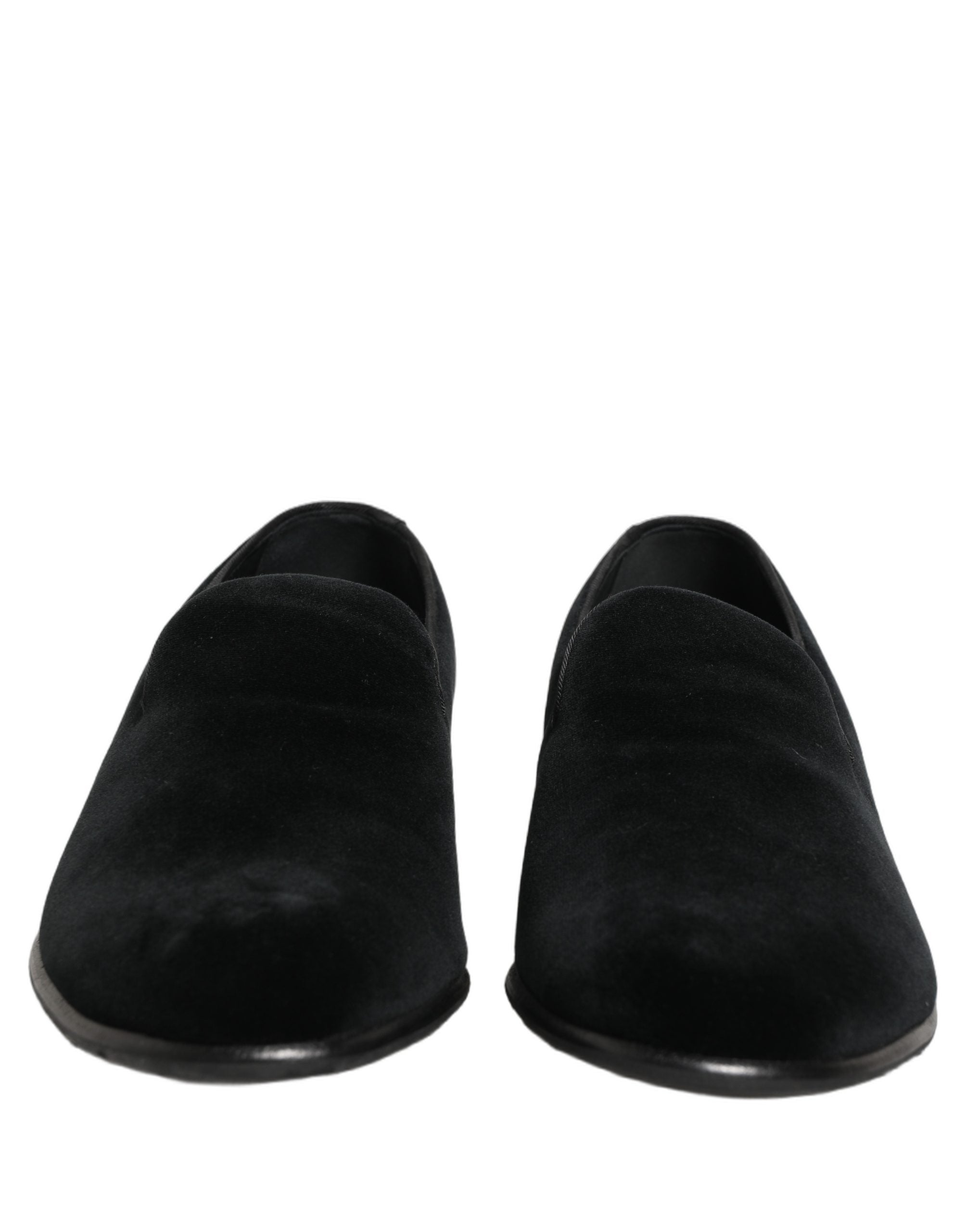 Black Velvet Loafers Formal Men Dress Shoes