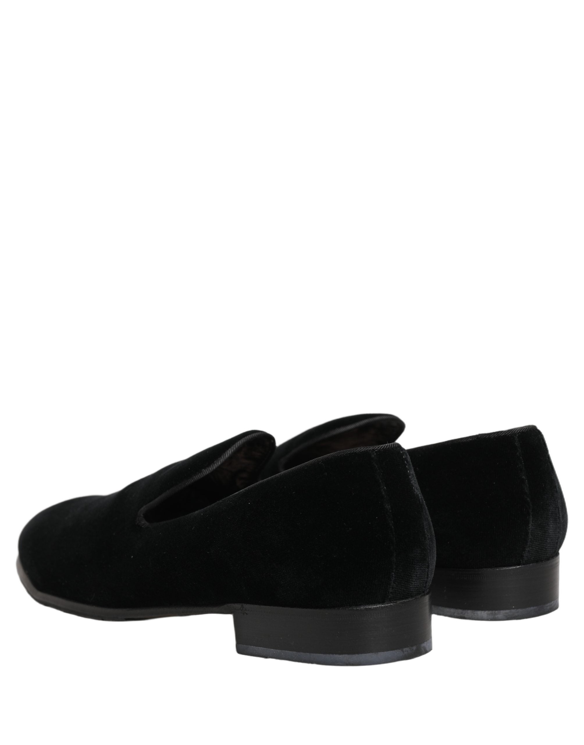 Black Velvet Loafers Formal Men Dress Shoes