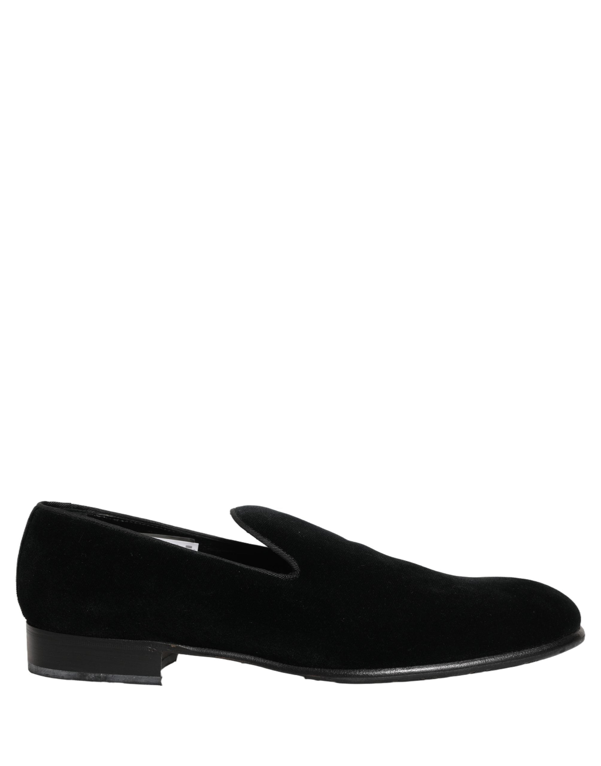 Black Velvet Loafers Formal Men Dress Shoes