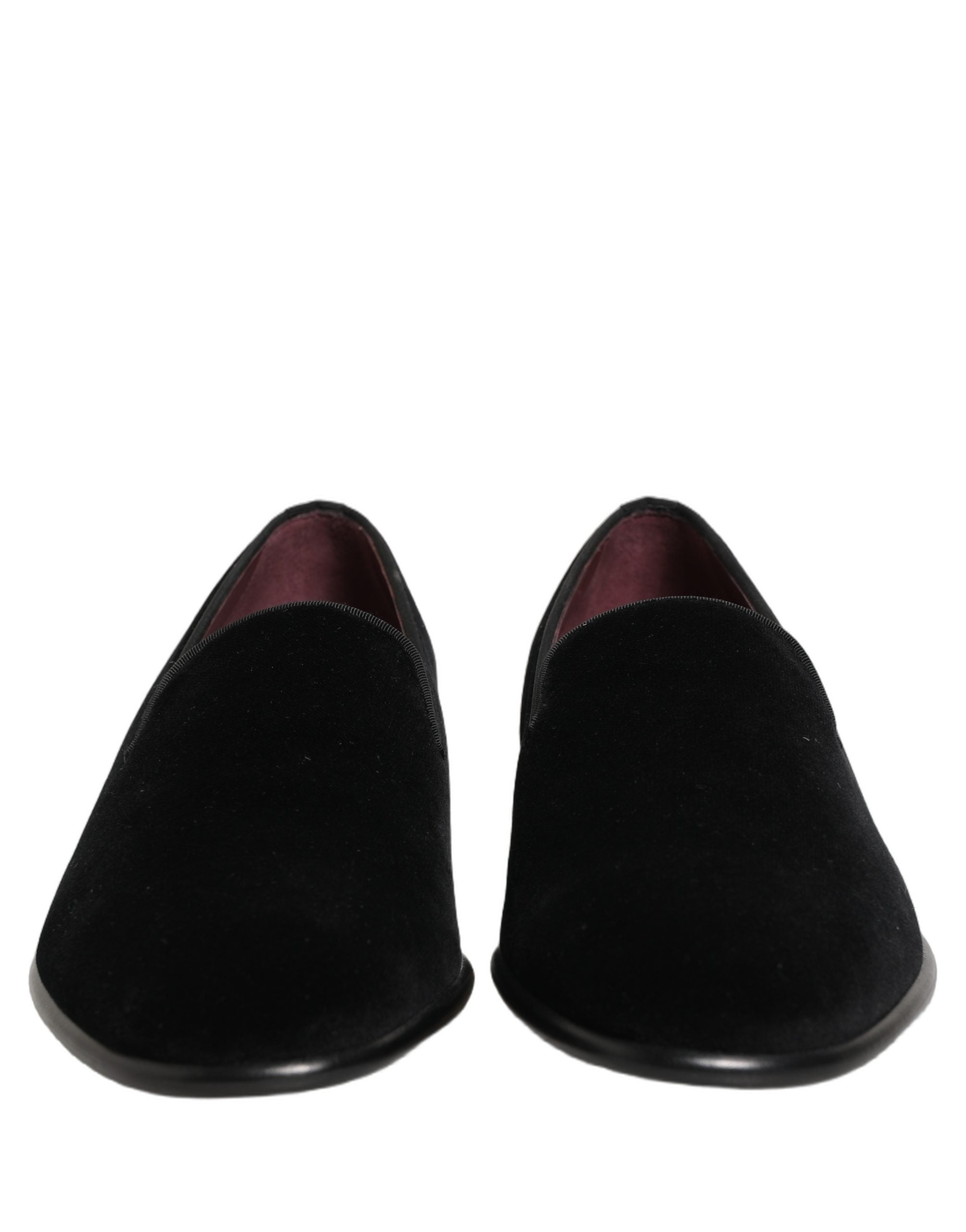 Black Velvet Loafers Formal Men Dress Shoes