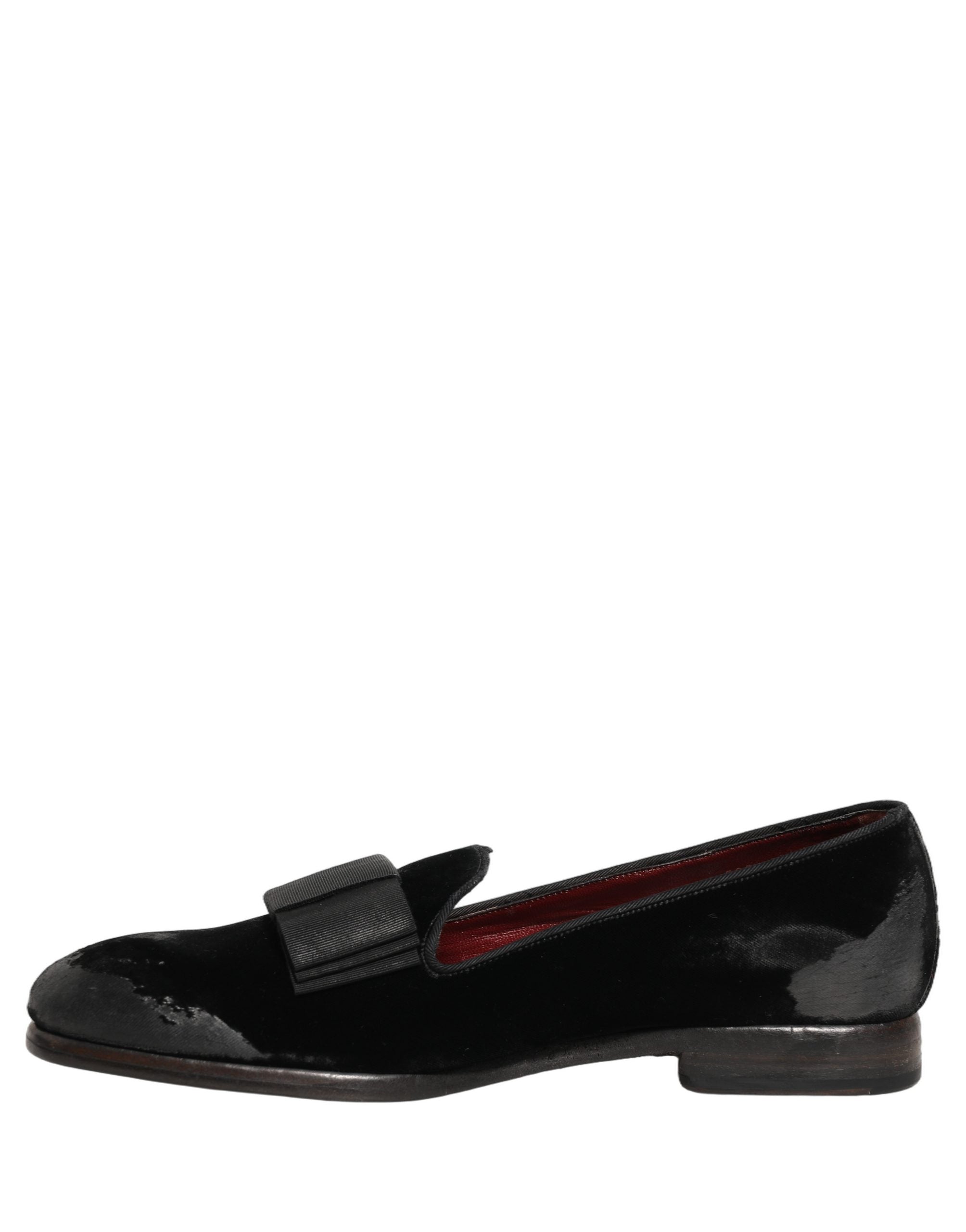 Black Velvet Loafers Formal Men Dress Shoes