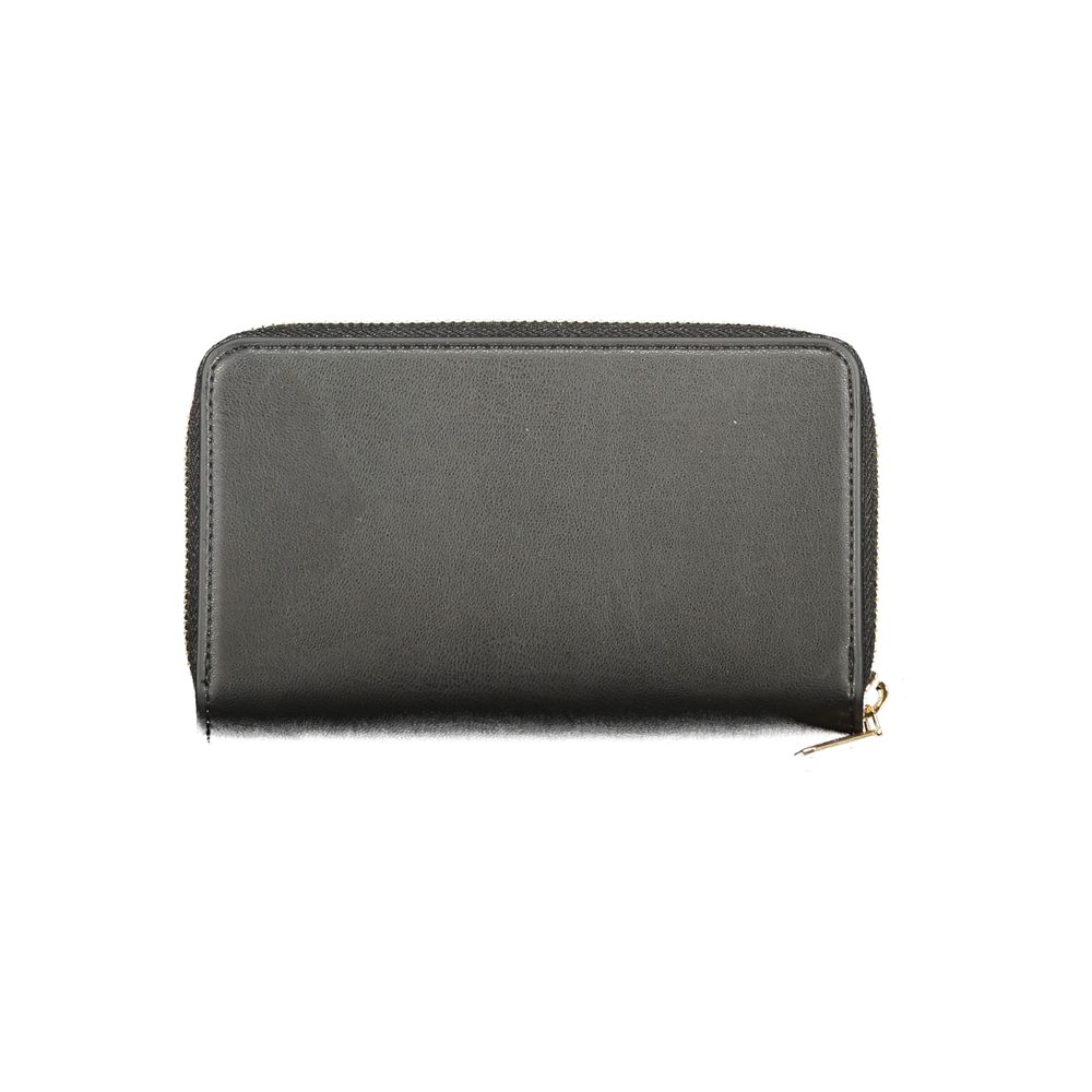 Black Polyurethane Women's Wallet