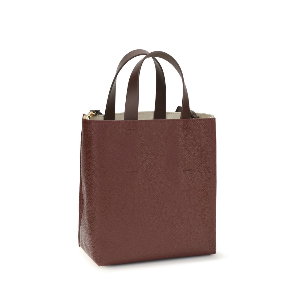 Beige Calf Leather Bos Taurus Shoulder Bag