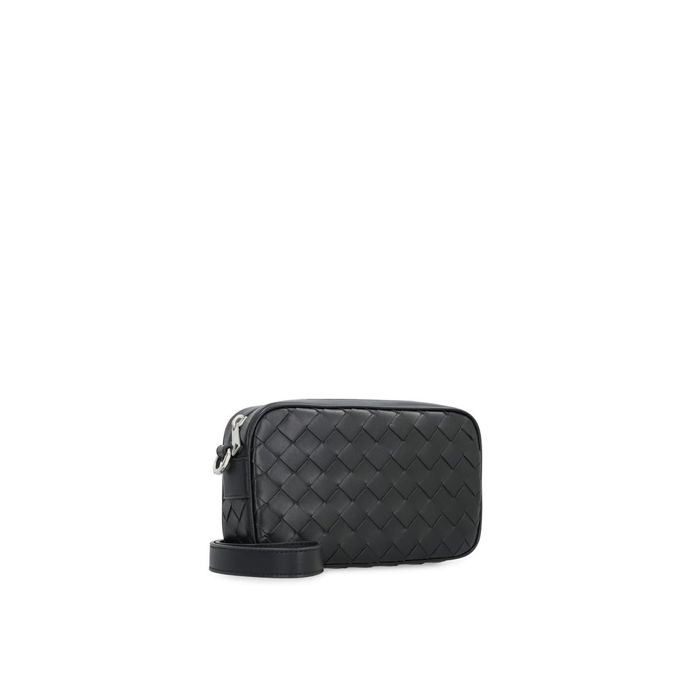 Black Calfskin Shoulder Bag