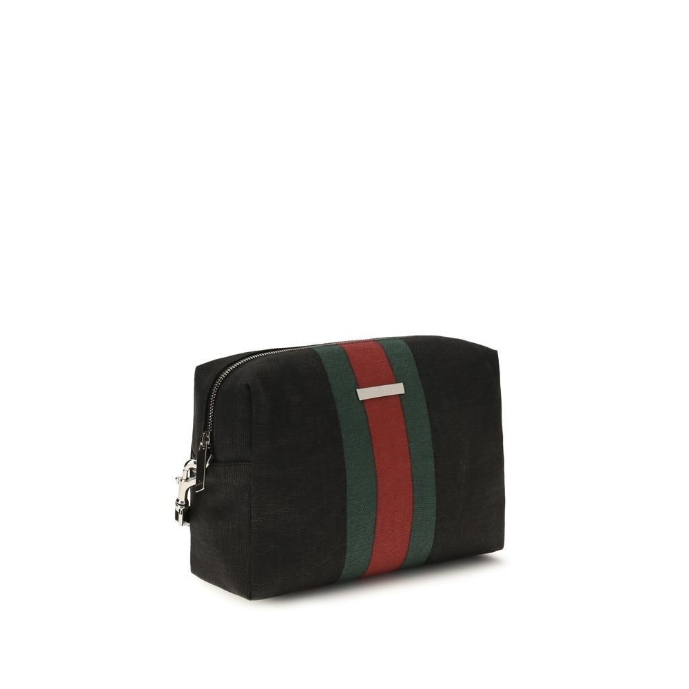 Black Fabric Shoulder Bag