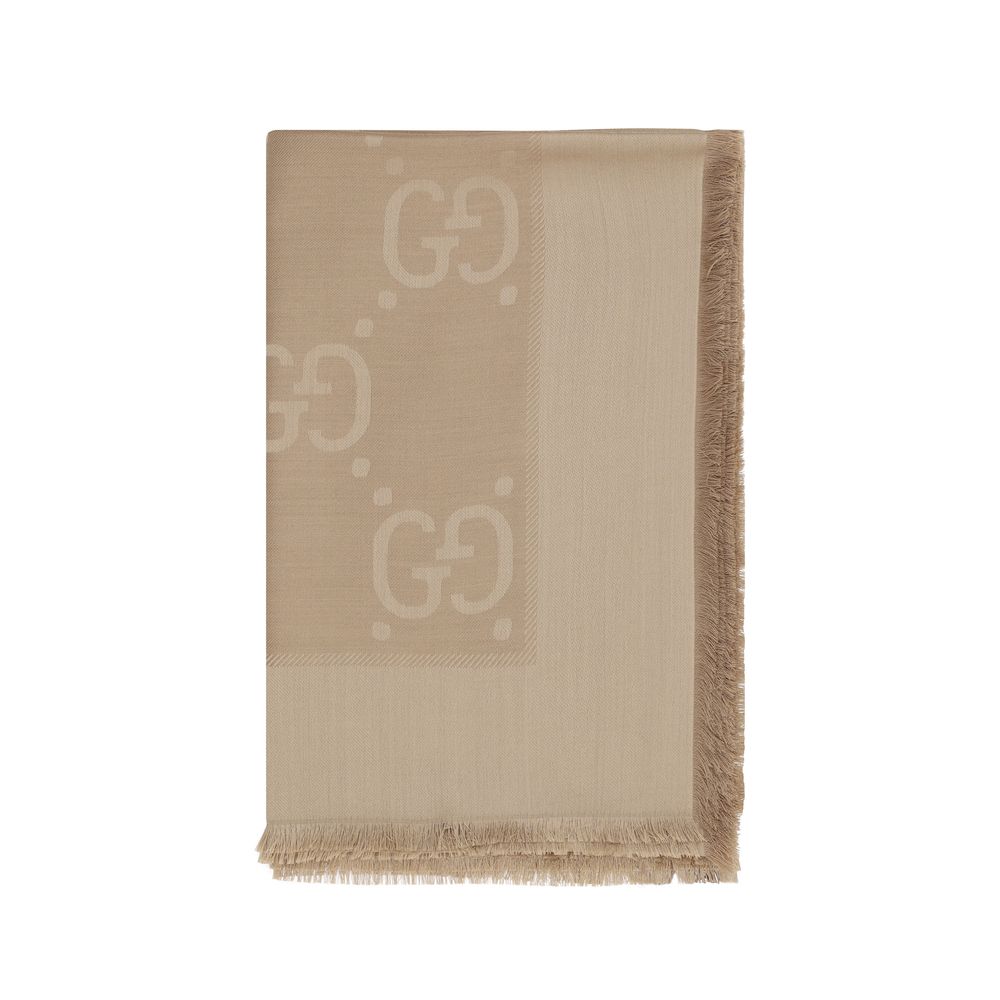 Brown Wool Oves Aries Foulard