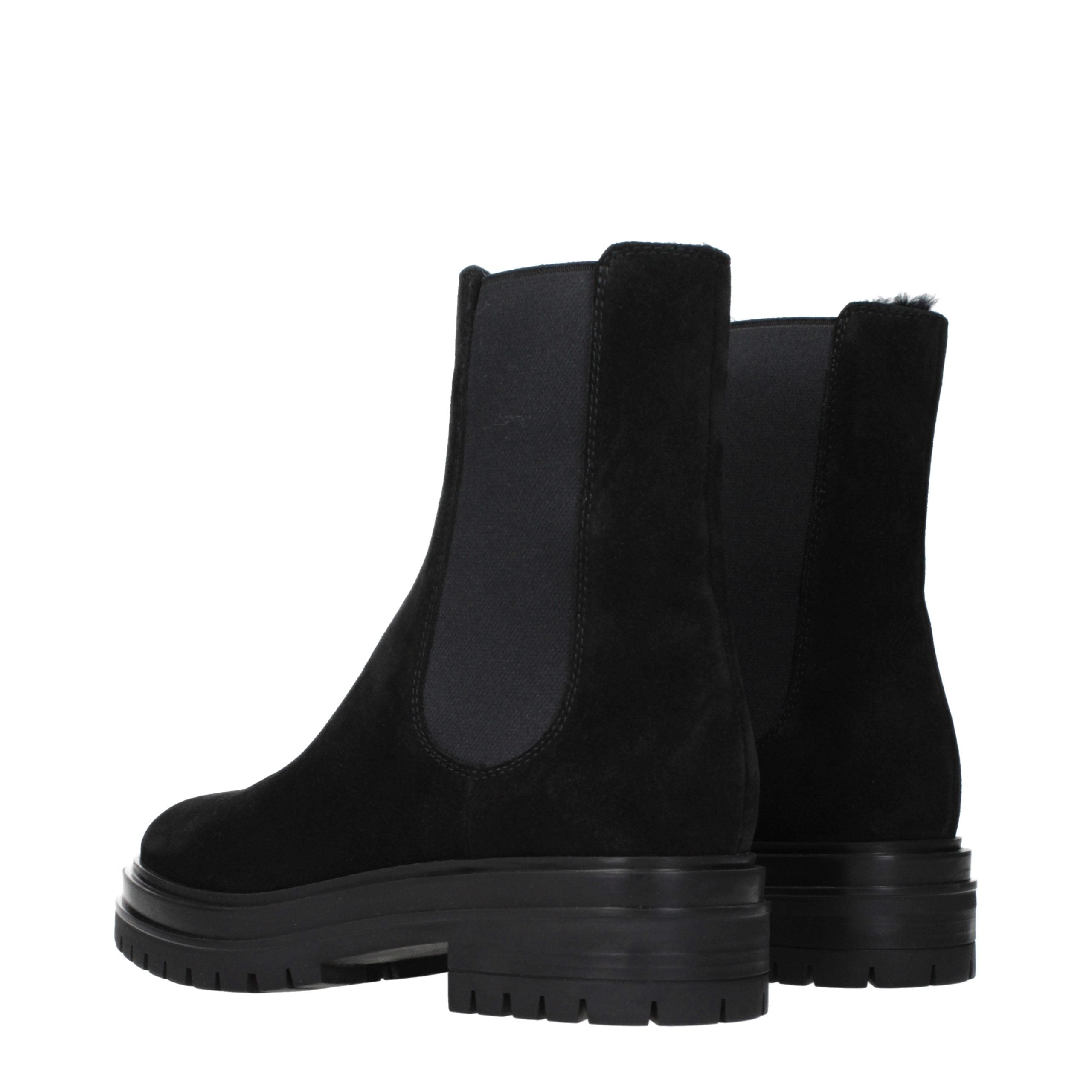 Black Leather Ankle Boots