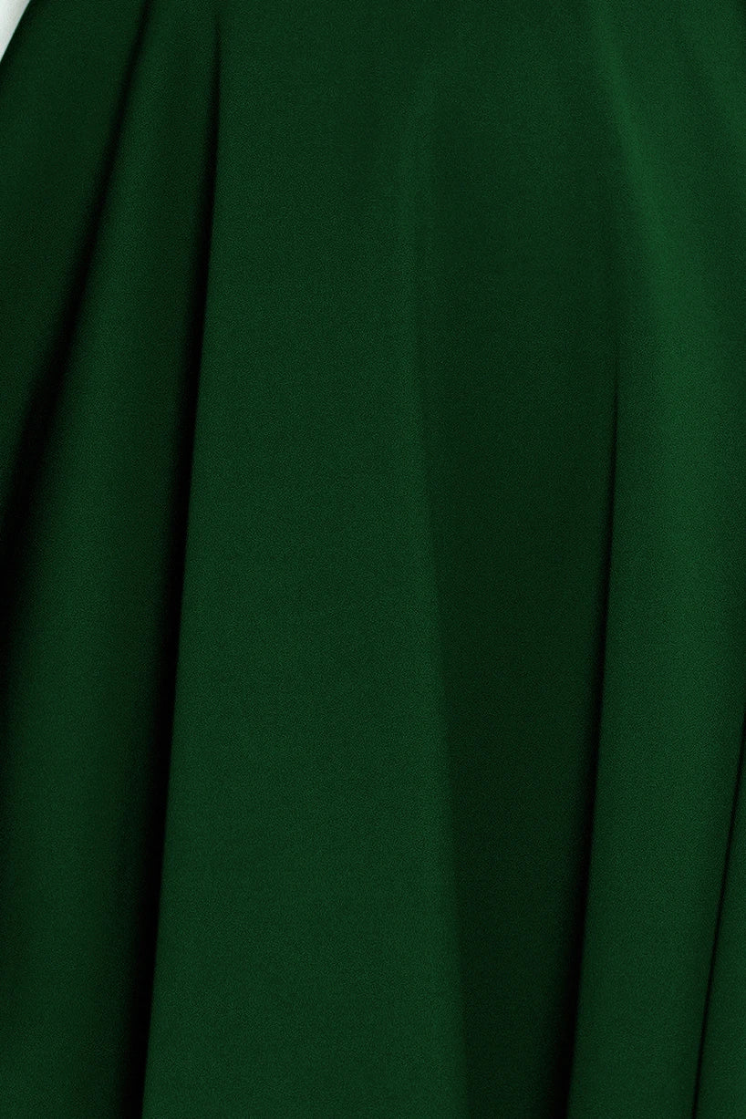 Flared dress – heart-shaped neckline – Dark Green