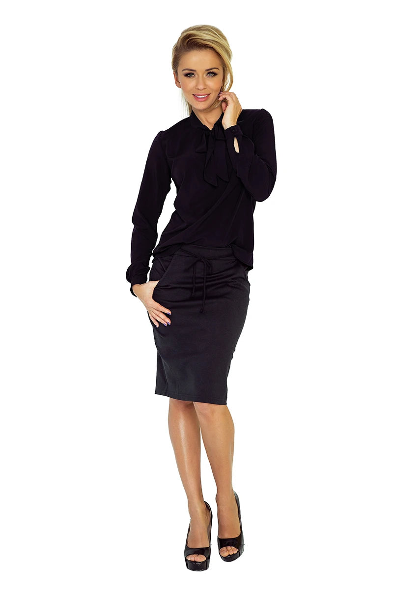 Blouse with bond – Black