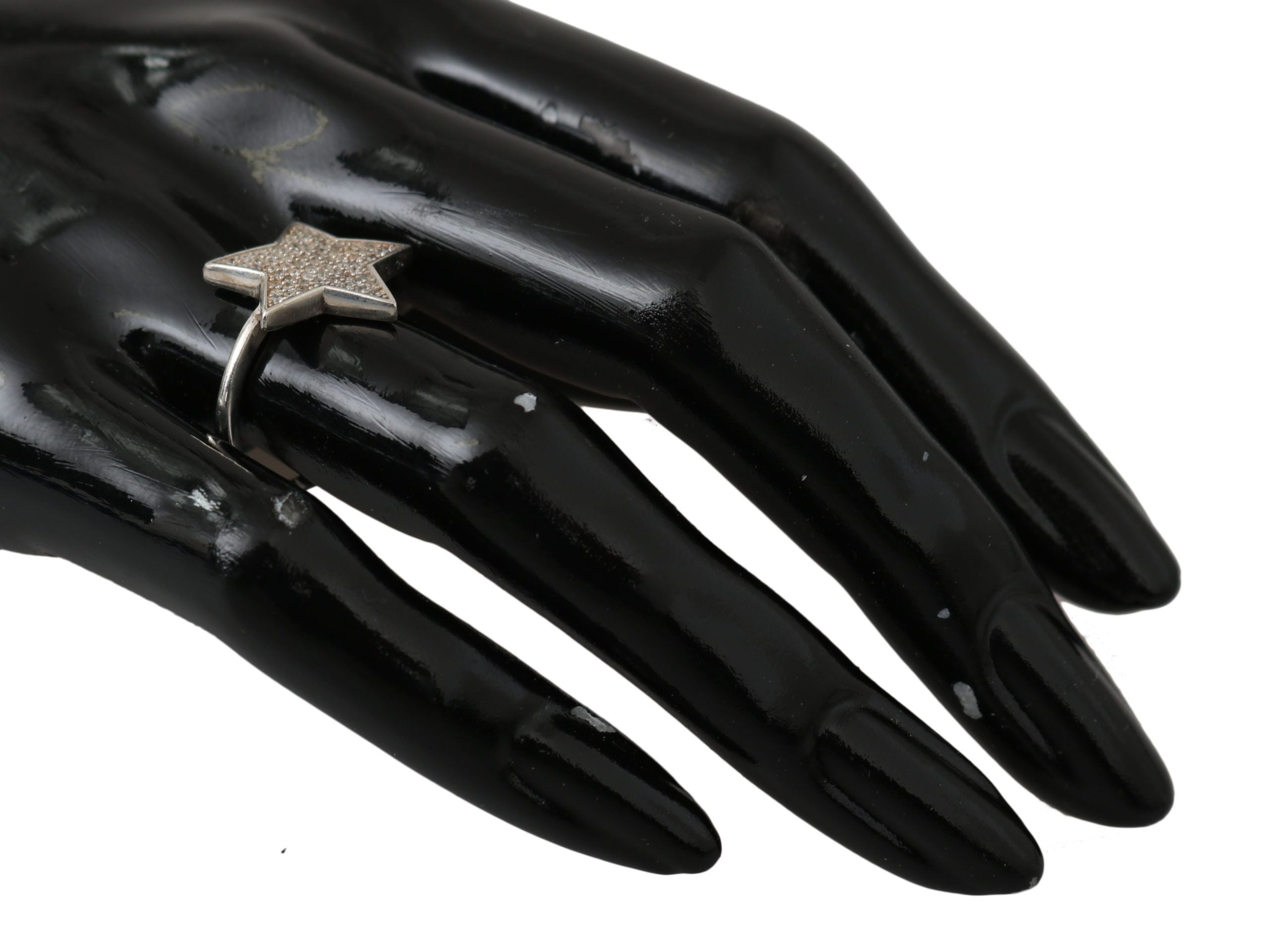 Dámský stříbrný prsten s průhlednou CZ hvězdou 925