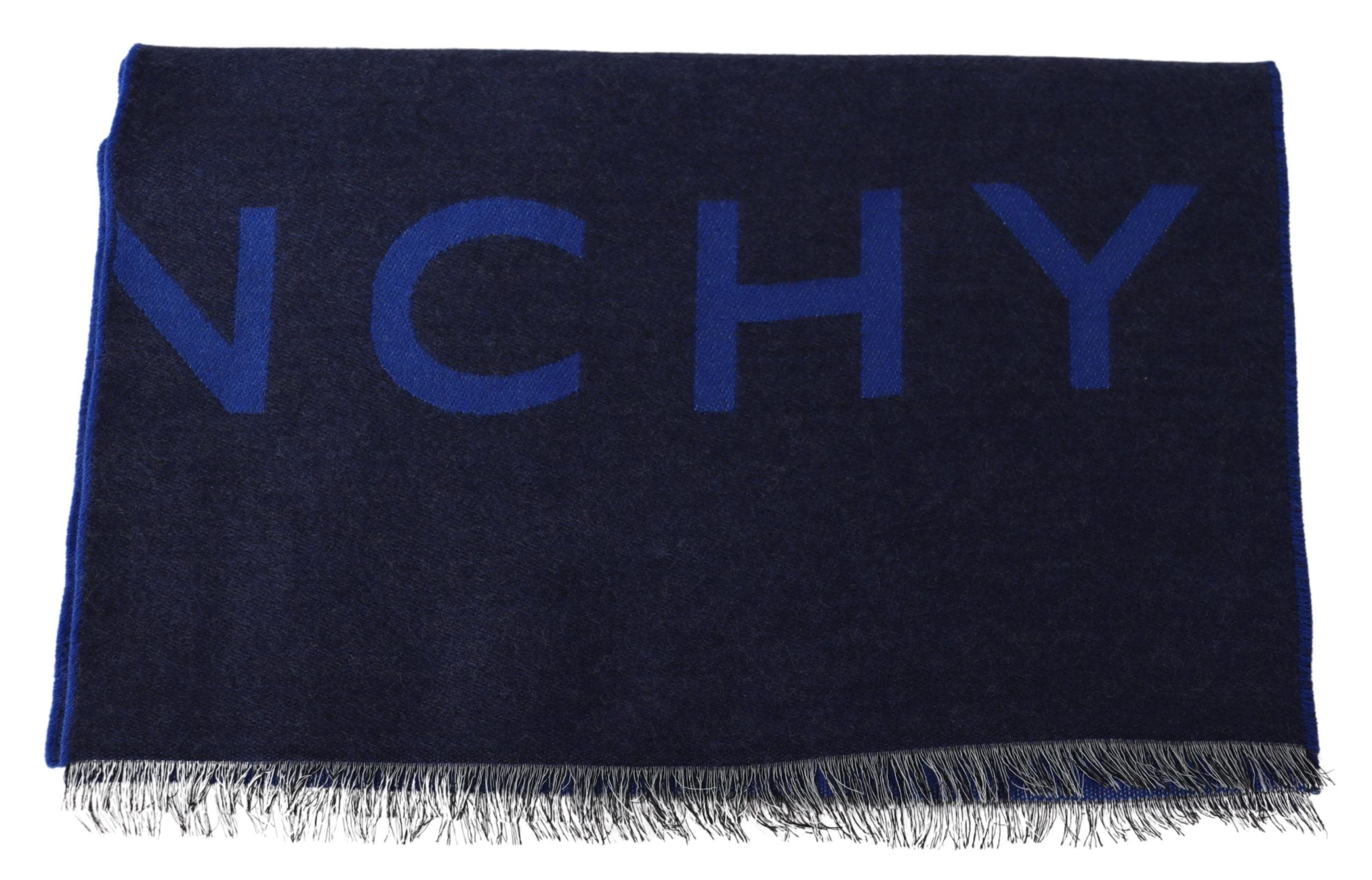 Modrý vlněný unisex zimní teplý šátek/šátek