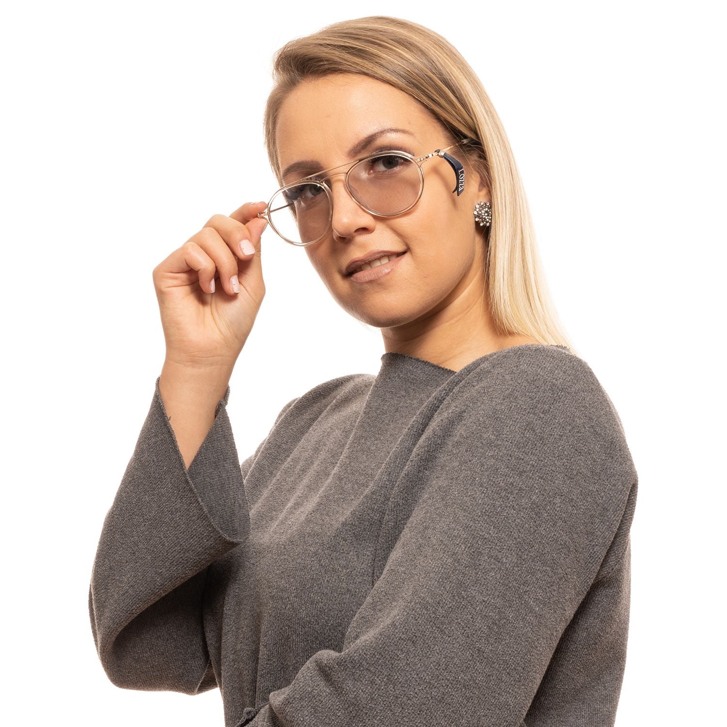 Zlaté kovové a plastové sluneční brýle