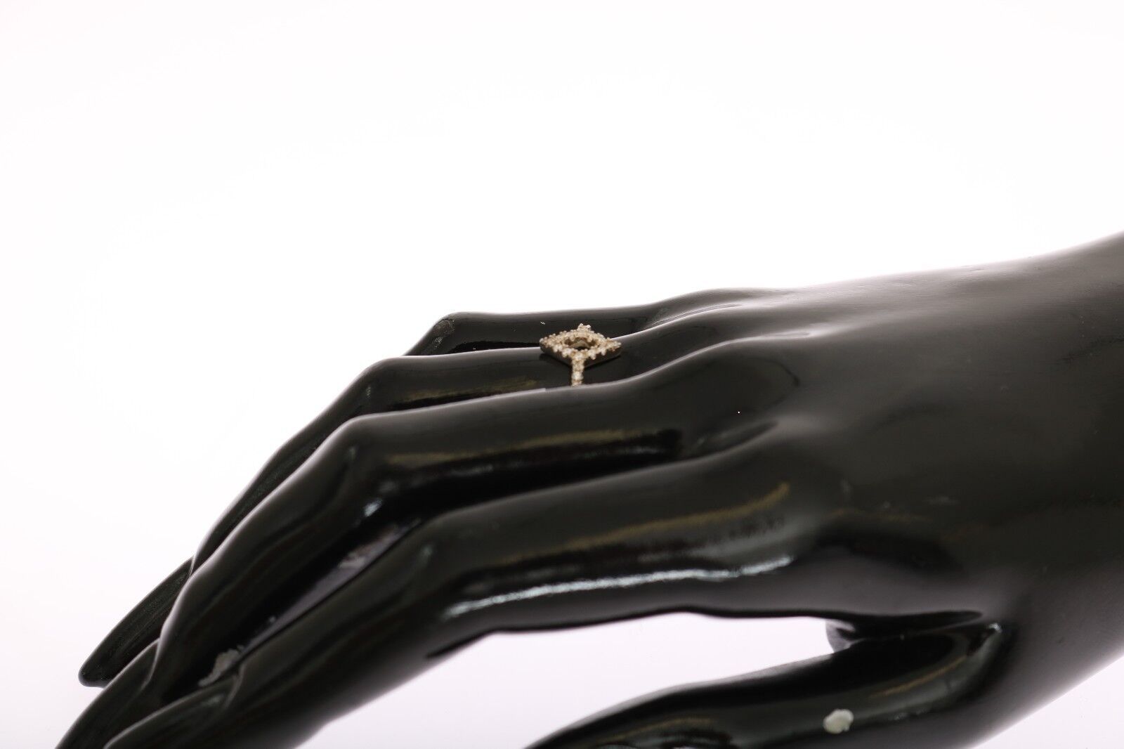 Dámský stříbrný prsten s kosočtvercovým vzorem, čirý, CZ 925