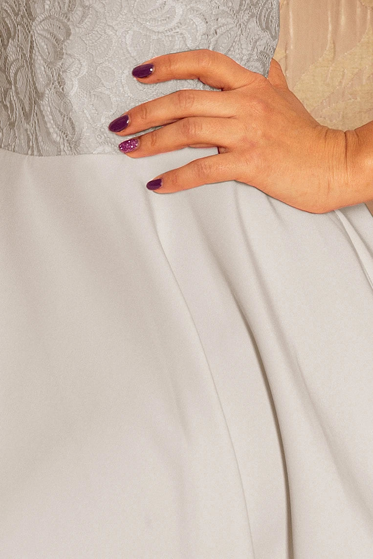 Dress MARTA with lace – Light Grey