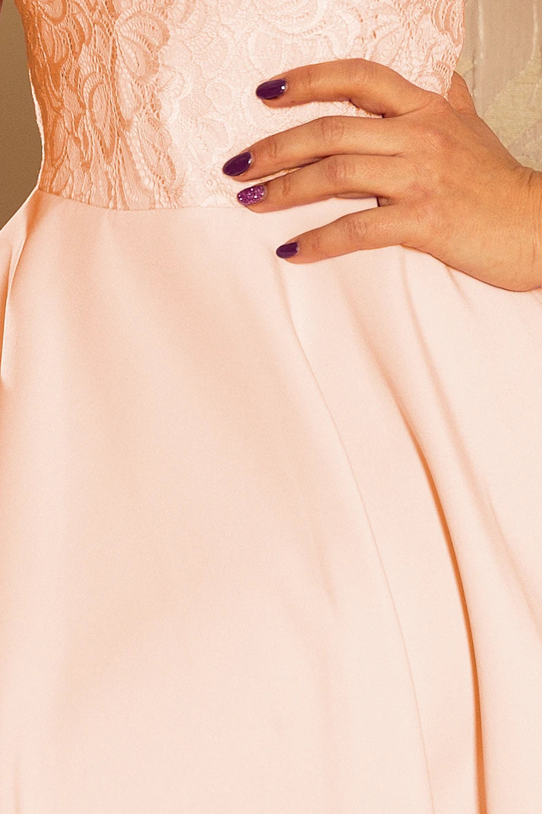 Dress MARTA with lace – Peach