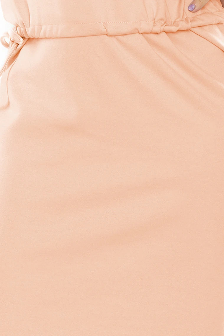 AGATA – dress with a collar – Peach