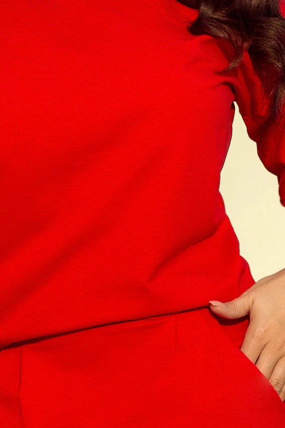 Sports dress with neckline at the back – Red