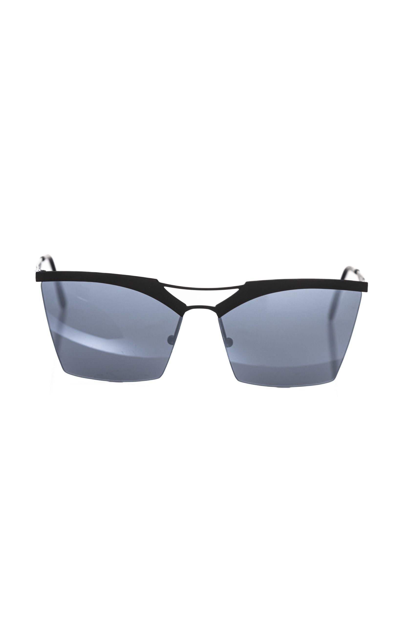 Black Metallic Fiber Women Sunglass