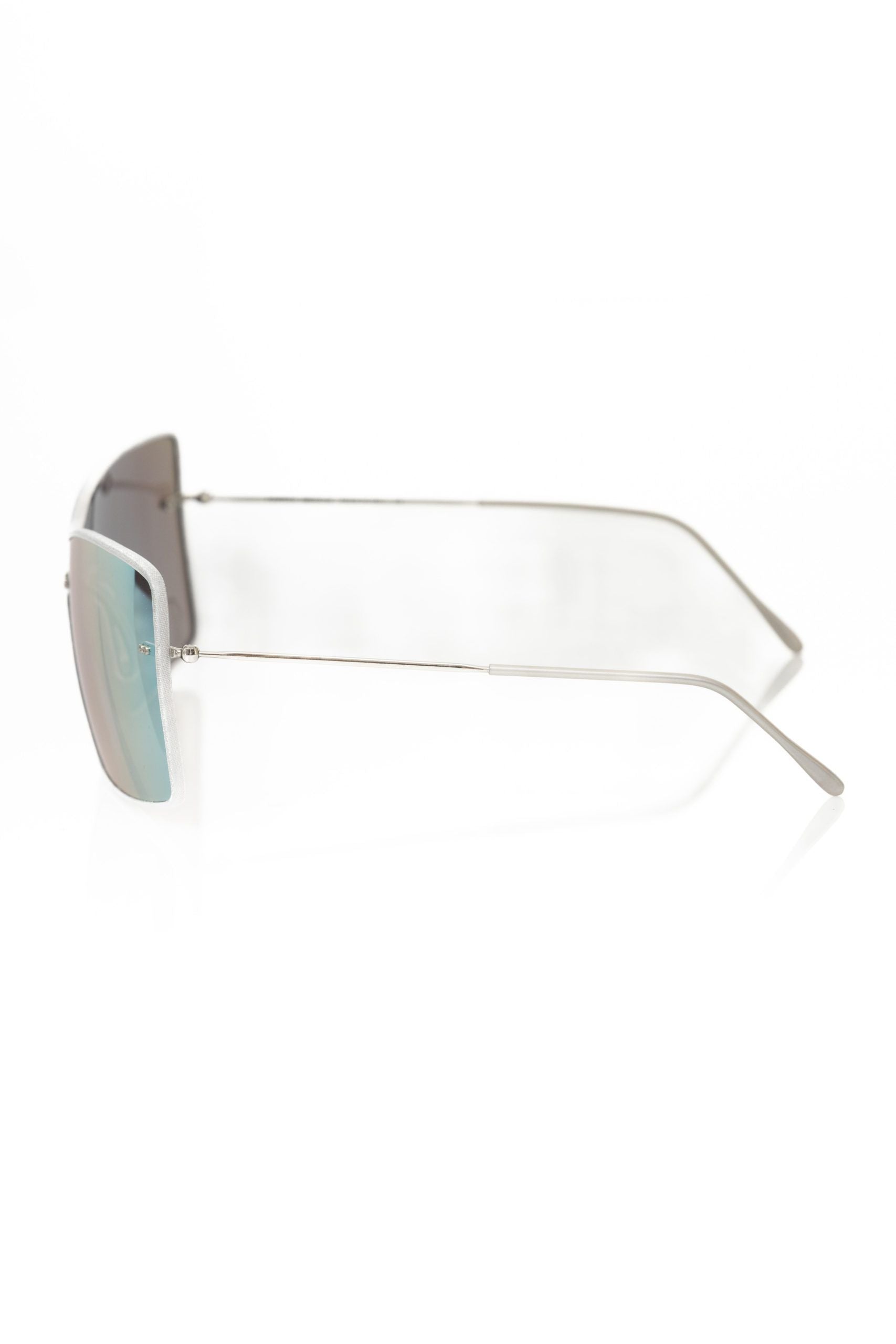 Silver Metallic Women's Sunglasses Shield