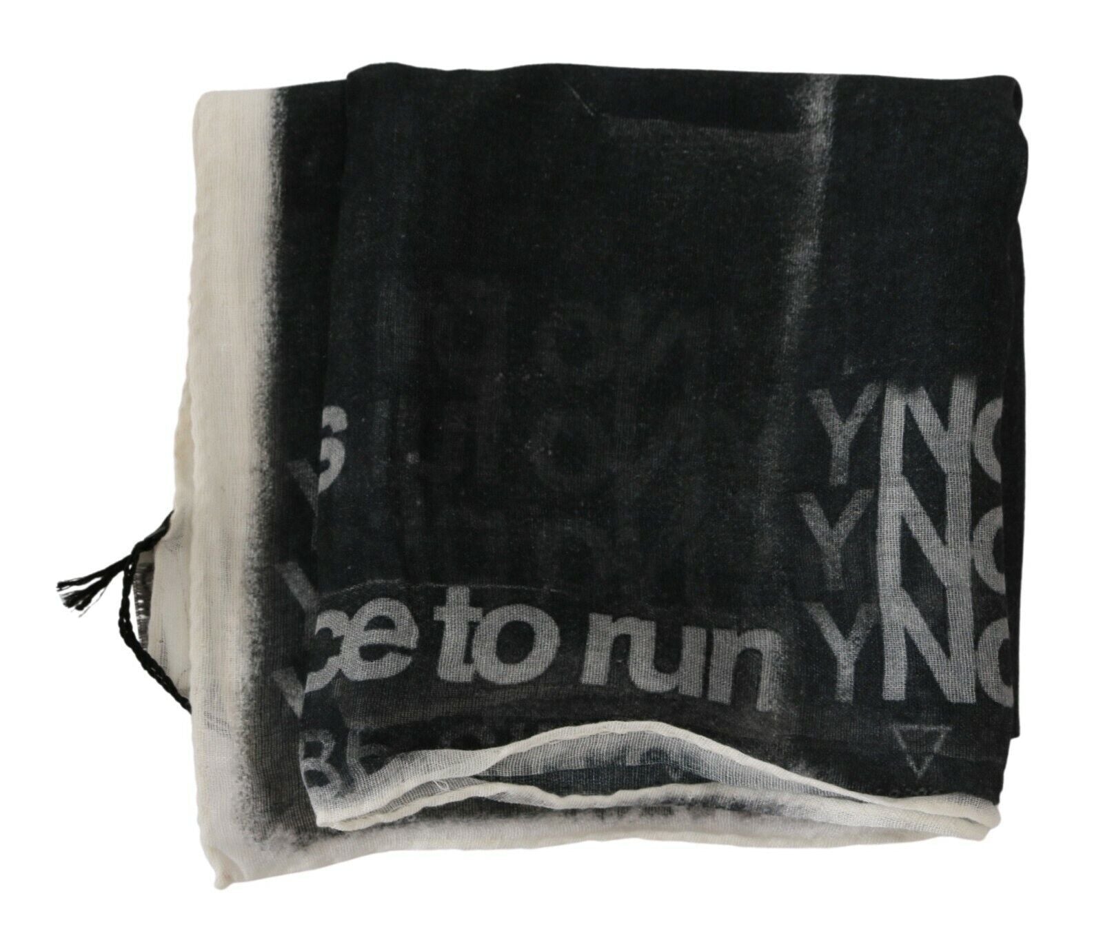 Tmavě šedý vlněný šátek Foulard se značkou