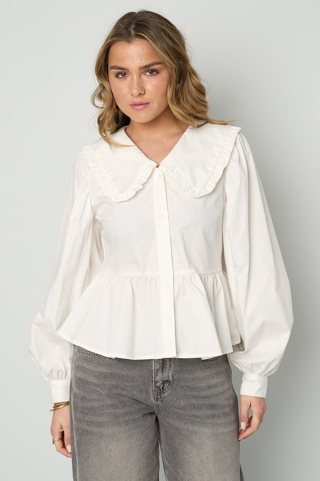 Cotton Blouses & Shirts Solid color Casual Spring/Summer Clothes