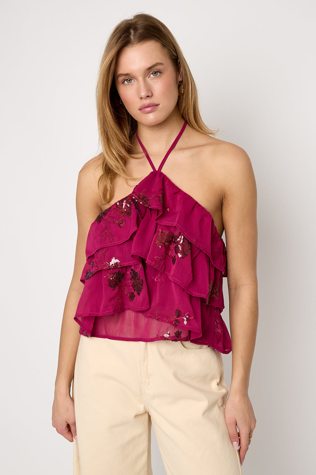 Layered Summer Top Embroidery