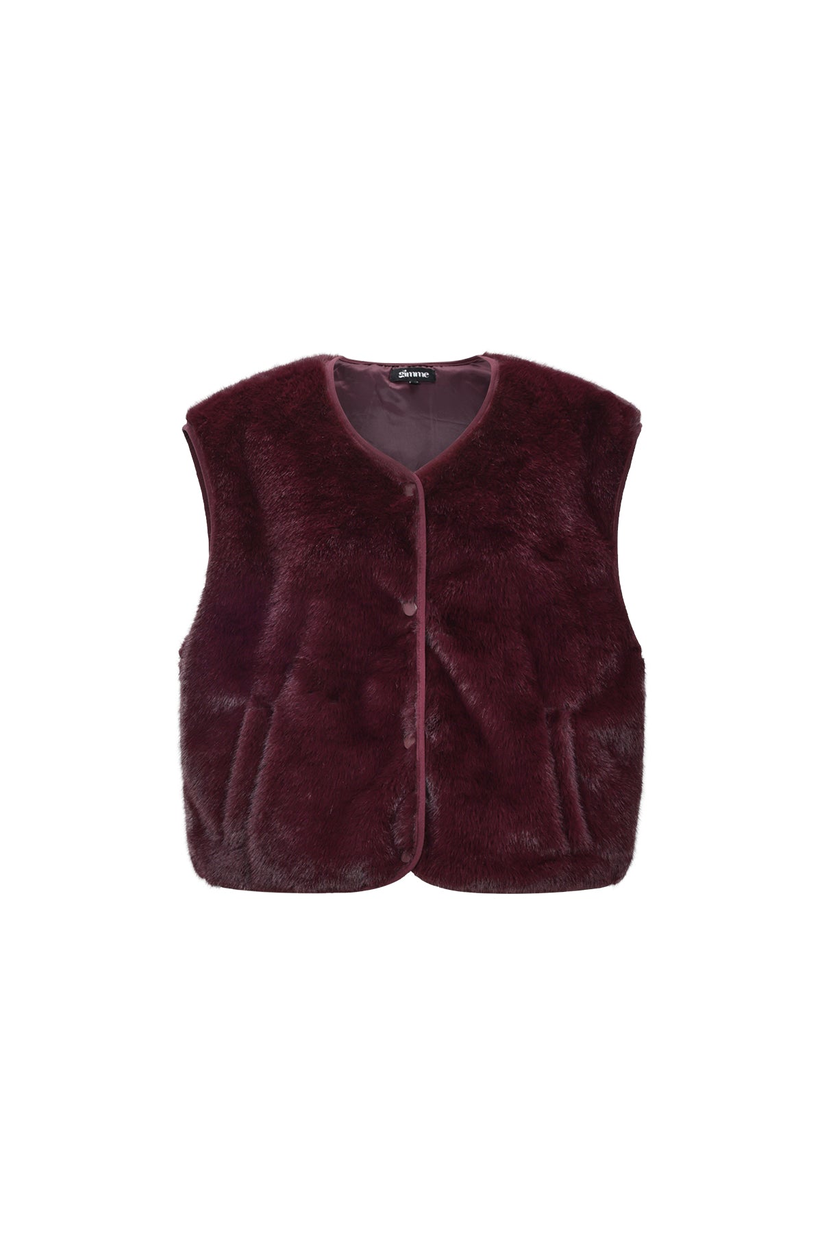 Sleeveless vest faux fur