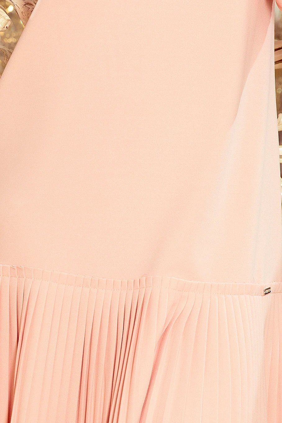 LUCY – pleated comfortable dress – Peach