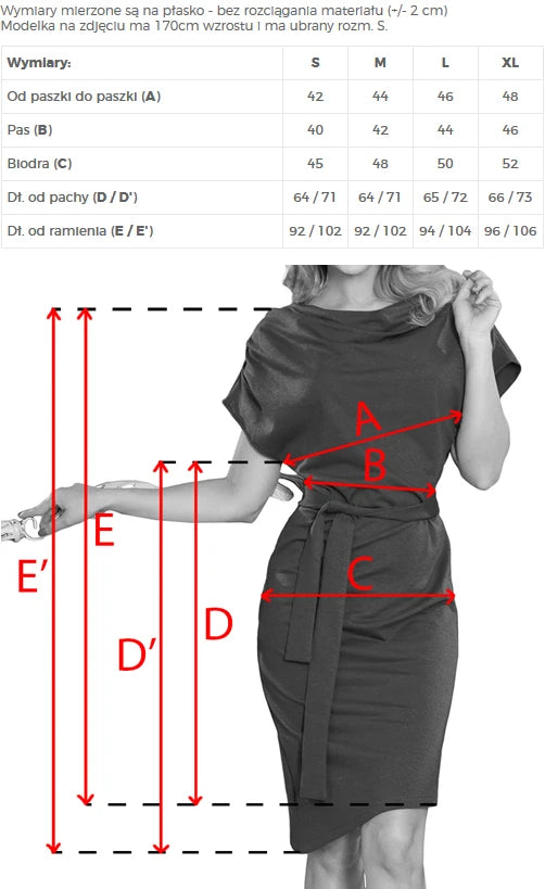 ROXI dress with asymmetrical skirt and belt – Burgundy