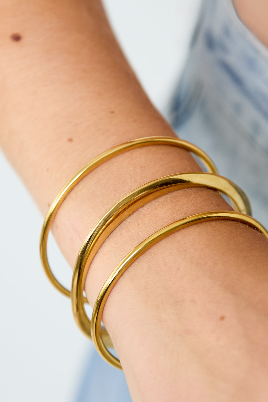 Stainless Steel Bangles Circle Simple Daily Simple Series Women's jewelry