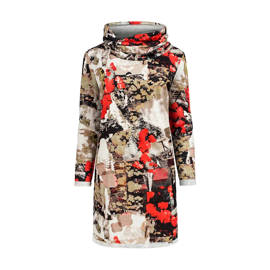 IRENE Turtleneck dress – Colorful Pattern