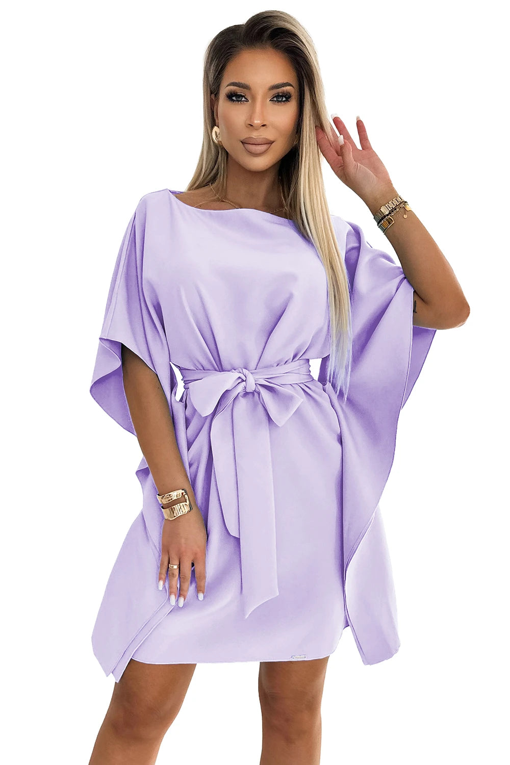 SOFIA Butterfly dress – Bright Heather